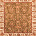 Square Abstract Orange Modern Rug, abs3106org