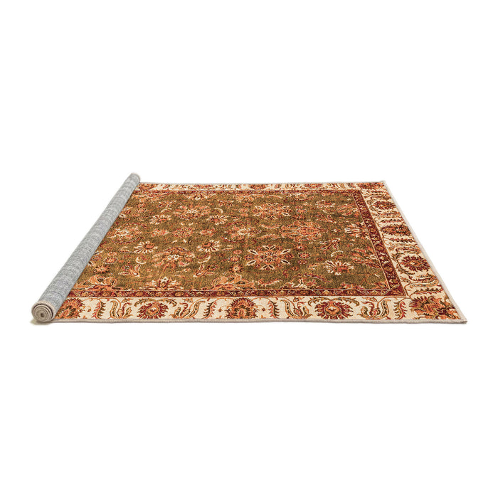 Sideview of Machine Washable Abstract Orange Modern Area Rugs, wshabs3106org