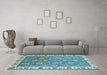 Machine Washable Abstract Light Blue Modern Rug in a Living Room, wshabs3106lblu