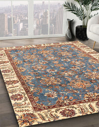 Abstract Tan Brown Modern Rug, abs3106