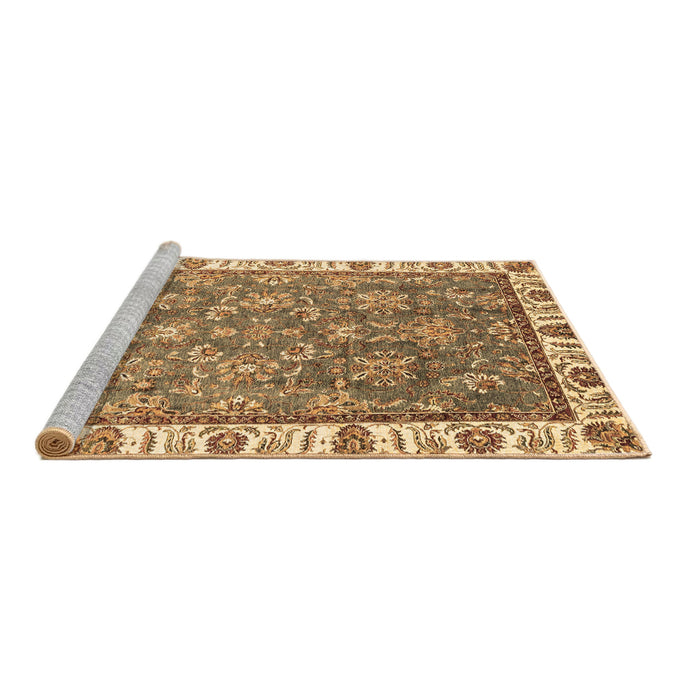 Sideview of Machine Washable Abstract Brown Modern Rug, wshabs3106brn