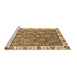 Sideview of Machine Washable Abstract Brown Modern Rug, wshabs3106brn