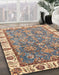 Abstract Tan Brown Modern Rug in Family Room, abs3106