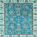 Square Machine Washable Abstract Light Blue Modern Rug, wshabs3106lblu