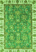 Machine Washable Abstract Green Modern Area Rugs, wshabs3106grn