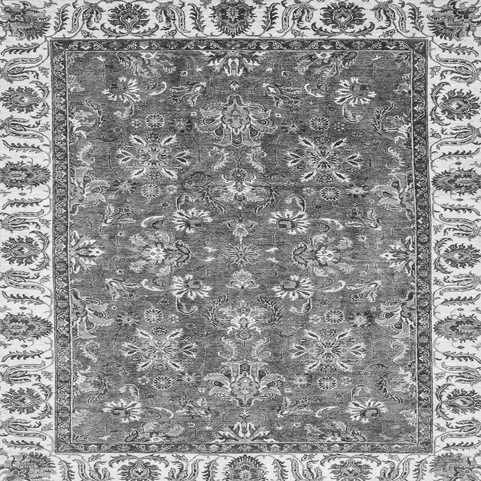 Square Abstract Gray Modern Rug, abs3106gry