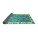 Sideview of Abstract Turquoise Modern Rug, abs3106turq