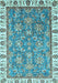 Abstract Light Blue Modern Rug, abs3106lblu