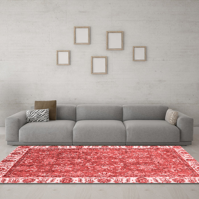 Modern Red Washable Rugs