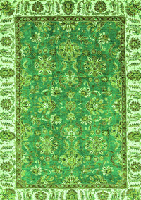 Abstract Green Modern Rug, abs3106grn