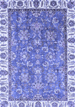 Abstract Blue Modern Rug, abs3106blu