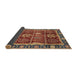 Sideview of Abstract Red Oriental Rug, abs3107