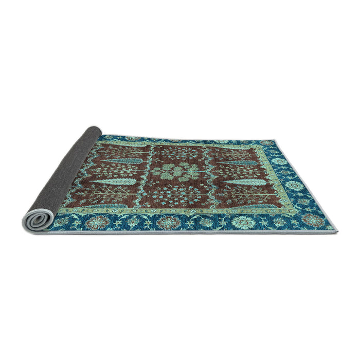 Sideview of Oriental Light Blue Traditional Rug, abs3107lblu