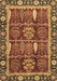 Machine Washable Oriental Brown Traditional Rug, wshabs3107brn