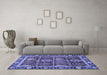 Machine Washable Oriental Blue Traditional Rug in a Living Room, wshabs3107blu