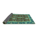 Sideview of Oriental Turquoise Traditional Rug, abs3107turq