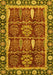 Machine Washable Oriental Yellow Traditional Rug, wshabs3107yw