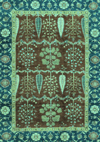 Oriental Turquoise Traditional Rug, abs3107turq