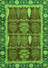 Machine Washable Oriental Green Traditional Area Rugs, wshabs3107grn