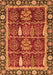 Machine Washable Oriental Orange Traditional Area Rugs, wshabs3107org