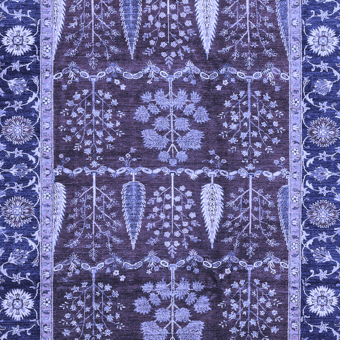 Machine Washable Oriental Blue Traditional Rug, wshabs3107blu