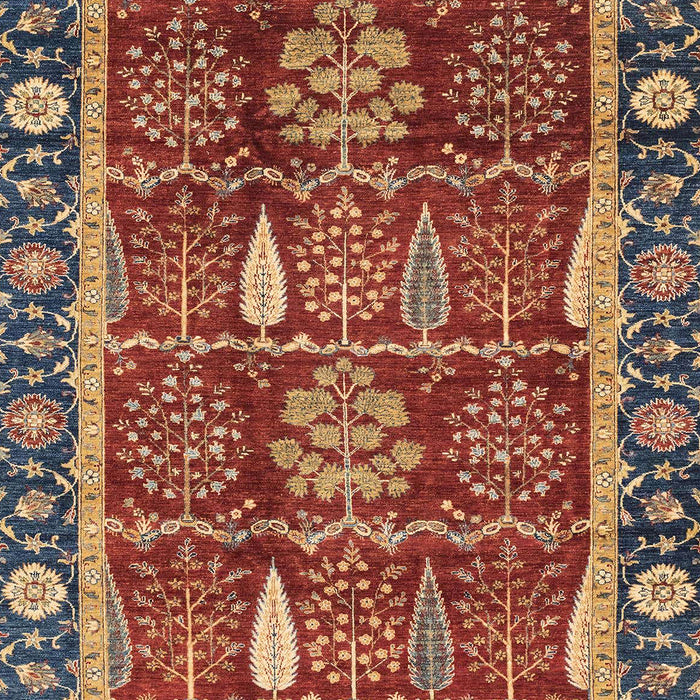 Machine Washable Abstract Tomato Red Rug, wshabs3107