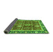 Sideview of Oriental Green Traditional Rug, abs3107grn