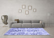 Machine Washable Abstract Blue Modern Rug in a Living Room, wshabs3108blu