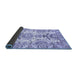 Sideview of Abstract Blue Modern Rug, abs3108blu