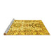 Sideview of Machine Washable Abstract Yellow Modern Rug, wshabs3108yw