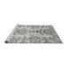 Sideview of Machine Washable Abstract Gray Modern Rug, wshabs3108gry