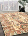 Abstract Chocolate Brown Modern Rug in Family Room, abs3108