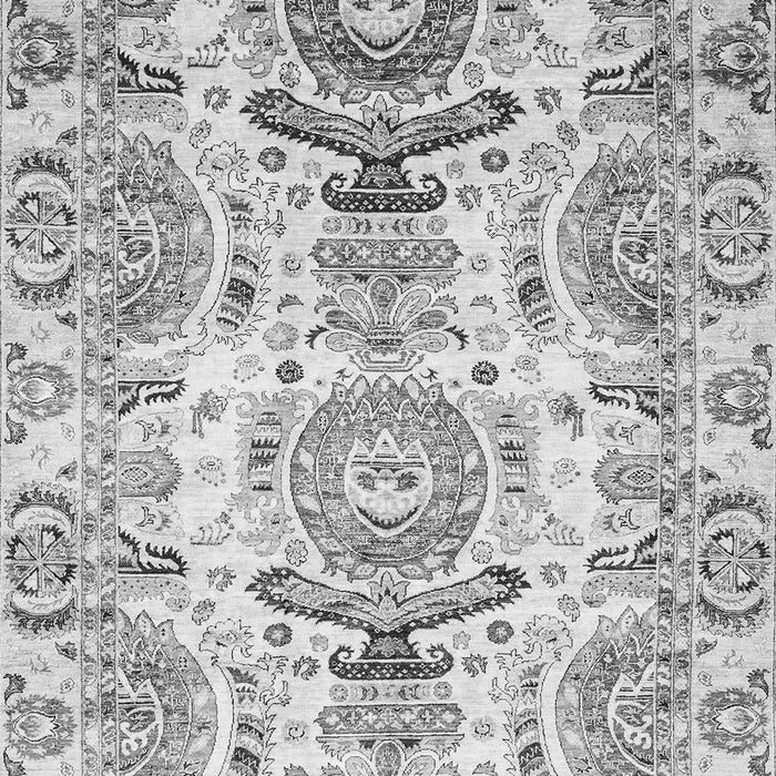 Machine Washable Abstract Gray Modern Rug, wshabs3108gry