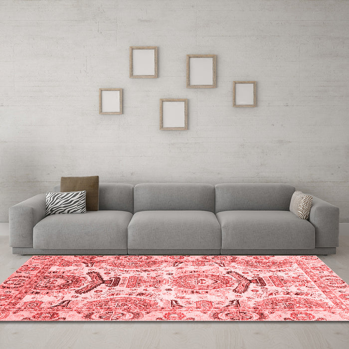 Modern Red Washable Rugs