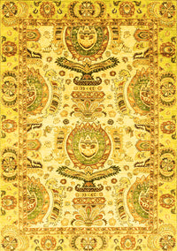 Abstract Yellow Modern Rug, abs3108yw