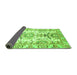 Sideview of Abstract Green Modern Rug, abs3108grn