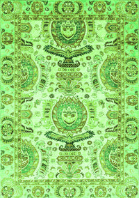 Abstract Green Modern Rug, abs3108grn