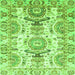 Square Machine Washable Abstract Green Modern Area Rugs, wshabs3108grn