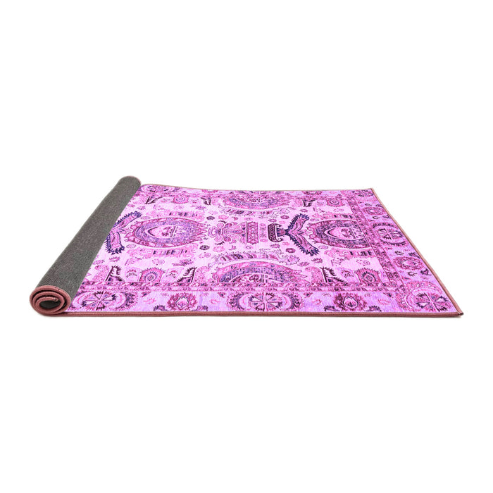 Sideview of Abstract Purple Modern Rug, abs3108pur