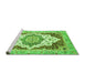 Sideview of Machine Washable Abstract Green Modern Area Rugs, wshabs3109grn