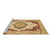 Sideview of Machine Washable Abstract Brown Modern Rug, wshabs3109brn