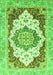 Machine Washable Abstract Green Modern Area Rugs, wshabs3109grn