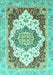 Machine Washable Abstract Turquoise Modern Area Rugs, wshabs3109turq