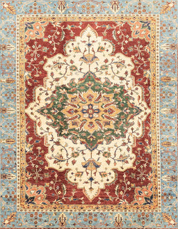 Abstract Red Modern Rug, abs3109