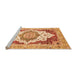 Sideview of Machine Washable Abstract Orange Modern Area Rugs, wshabs3109org