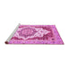 Sideview of Machine Washable Abstract Pink Modern Rug, wshabs3109pnk