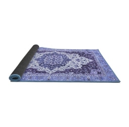 Sideview of Abstract Blue Modern Rug, abs3109blu