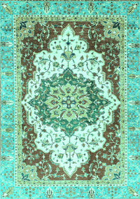 Abstract Turquoise Modern Rug, abs3109turq