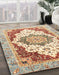 Abstract Red Modern Rug in Family Room, abs3109