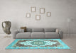 Machine Washable Abstract Light Blue Modern Rug in a Living Room, wshabs3109lblu